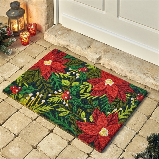 Tapis coco poinsettia