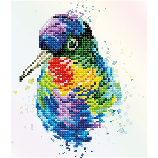 Kit perle à coller Oiseau arc en ciel