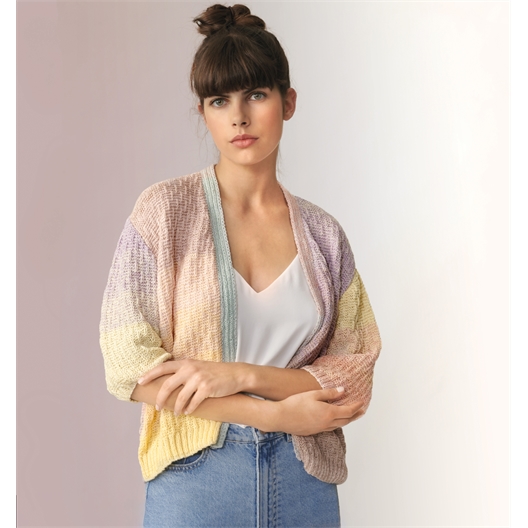 Modèle tricot Cotton dégradé étole n°4