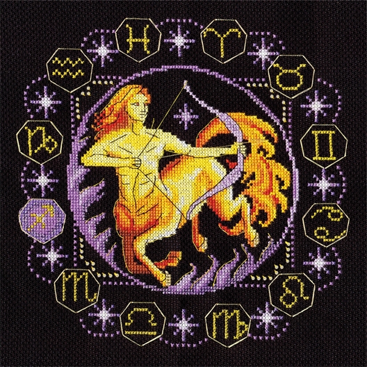 Kit broderie signe du zodiaque Sagittaire