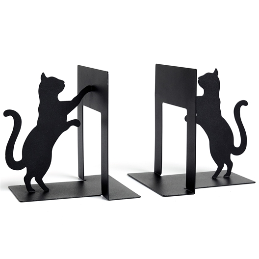 Lot de 2 serre-livres chats