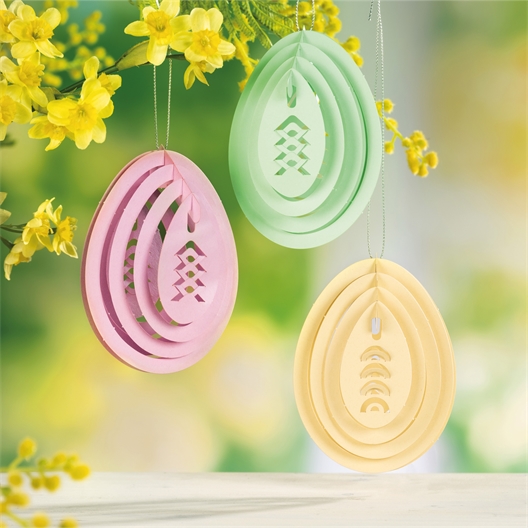 Set de décoration œufs 3D pastel