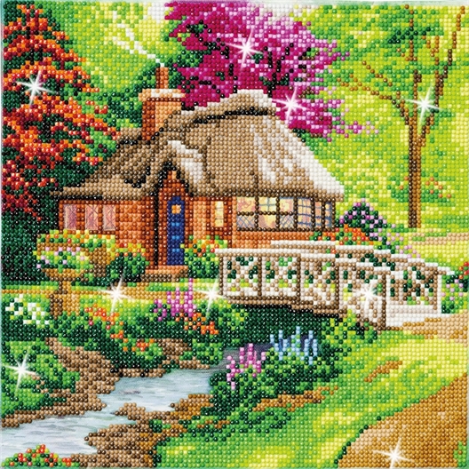 Kit broderie diamant Cottage anglais