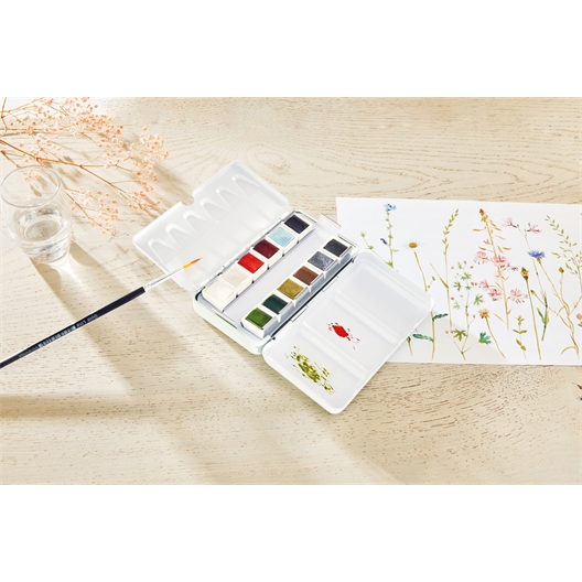 Palette aquarelle 12 couleurs glacées
