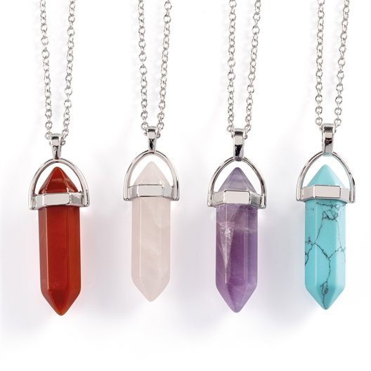 Collier pendule pierre