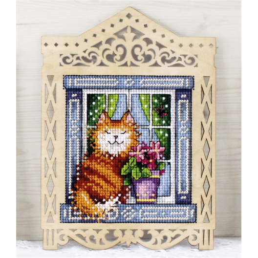 Kit cadre chat à broder