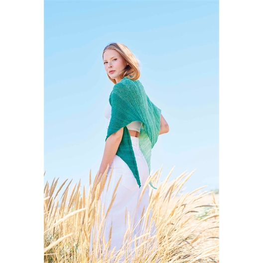 Modèle tricot Creative Cotton dégradé châle n°8