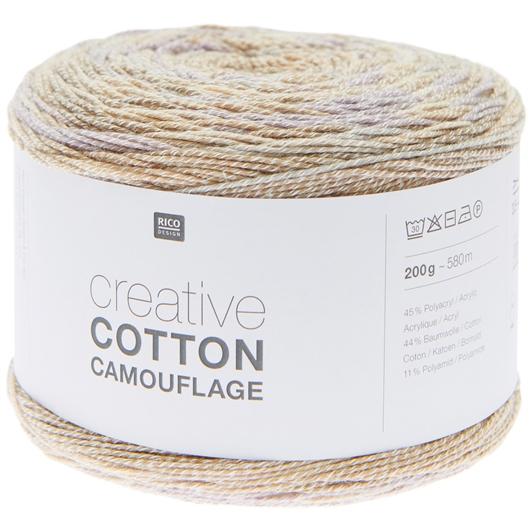 Fil Creative Coton Camouflage : divers coloris