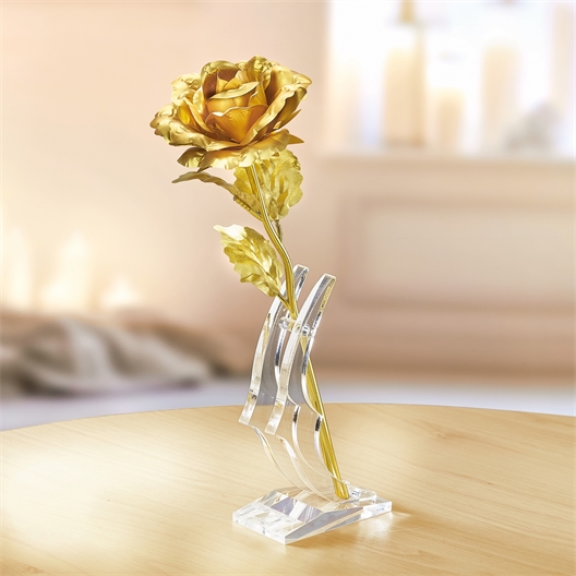 Rose dans son coffret