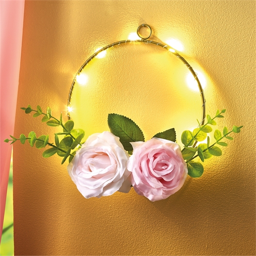 Couronne de roses LED