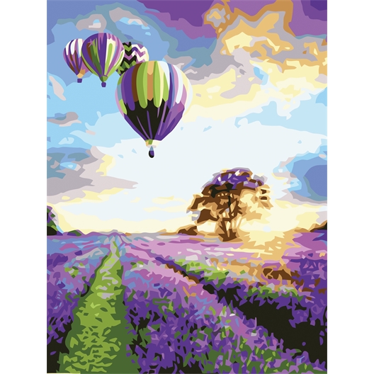 Peinture par numéros Vol au dessus de la lavande