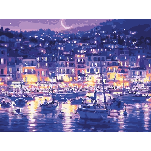 Peinture par numéros Une nuit sur la Côte
