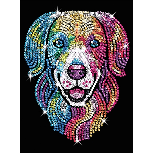Kit sequins Chien arlequin