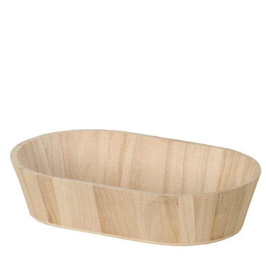 Cache pot ou bac ovale en bois