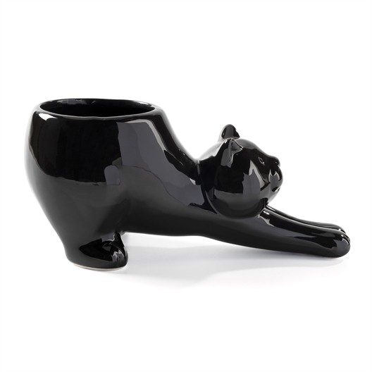 Cache pot chat noir