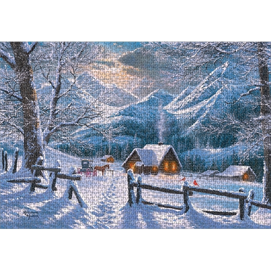 Puzzle 1500 pièces Cottage en hiver