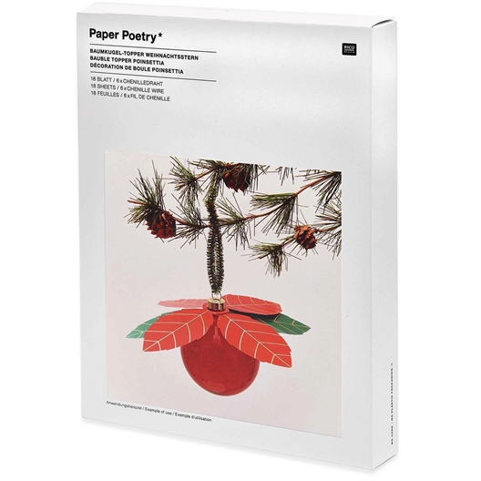 Décoration pour boule de Noël Poinsettia