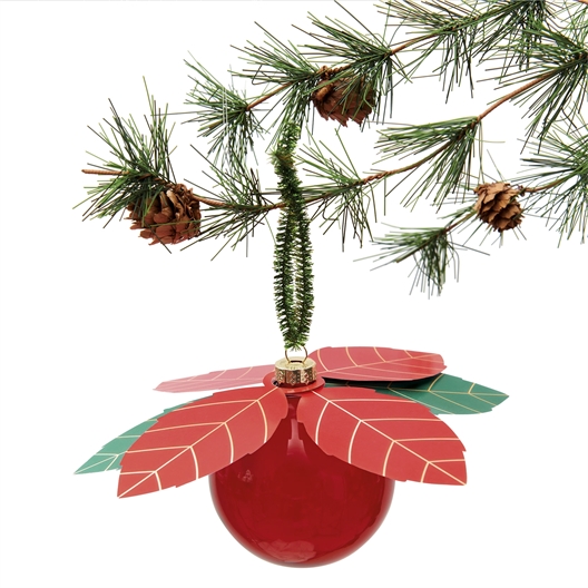 Boule de Noël en verre (diam. 8 cm) Rouge