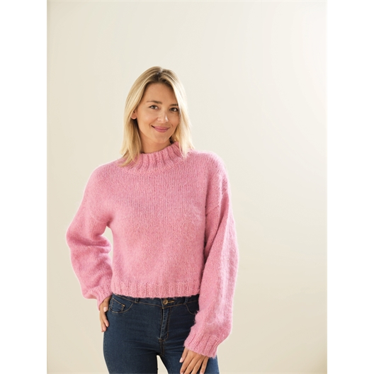 Modèle tricot Pingo Salsa pull uni manches longues n°1