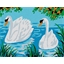 Kit tableaux canevas Cygne