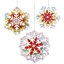 Set de 6 décorations flocons à assembler rouge / blanc / argent