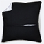 Dos de coussin zippé noir